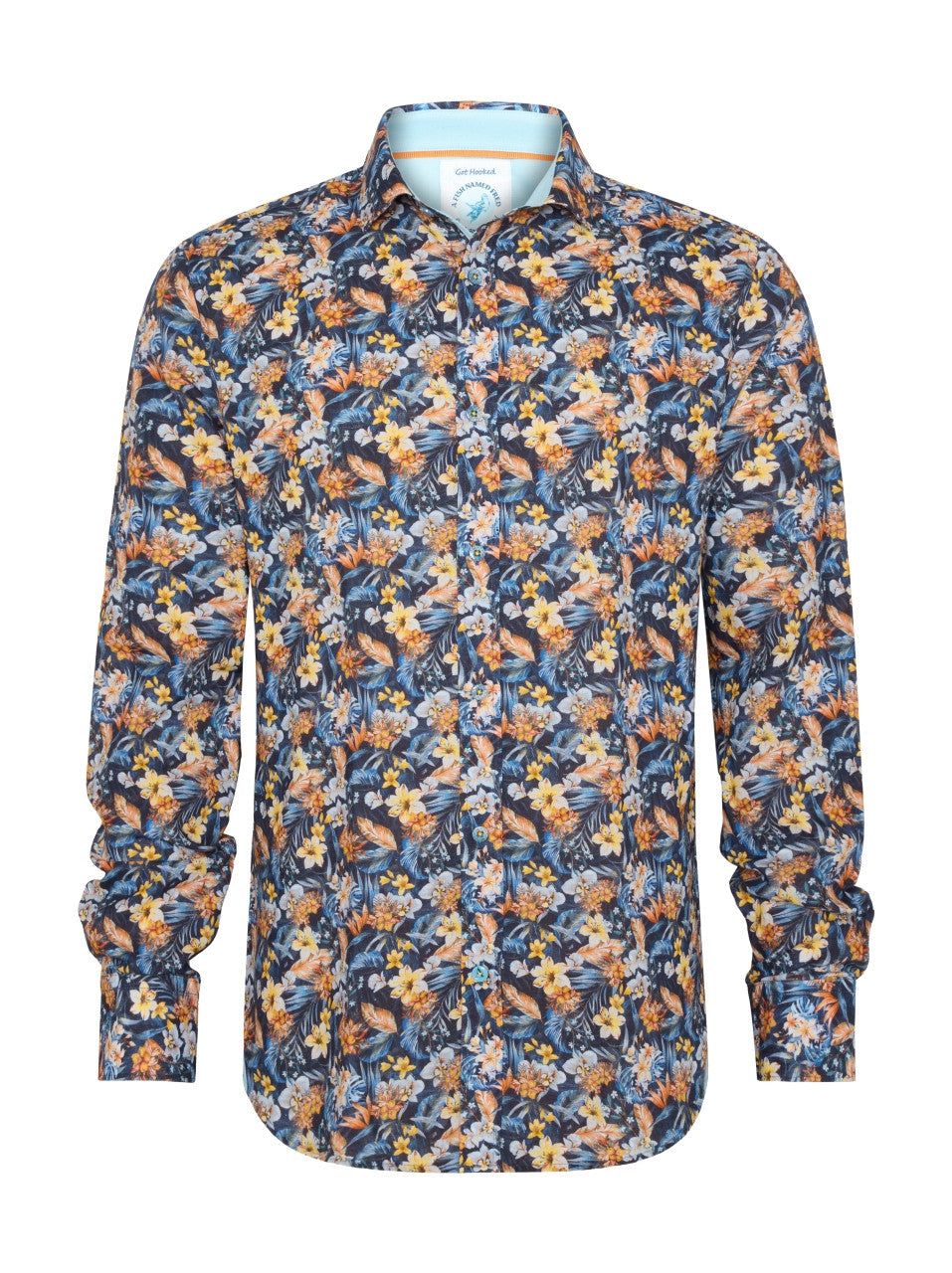 A Fish Named Fred Floral Shirt in Navy