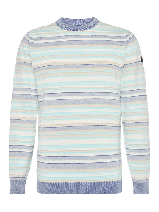 A Fish Named Fred Striped Pullover Sweater in Cobalt