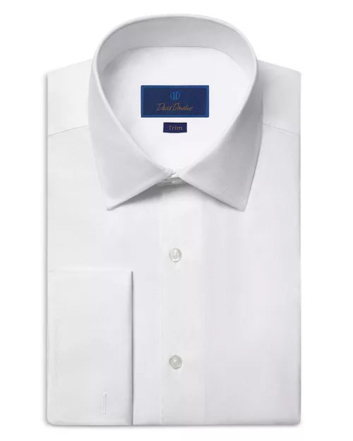 Trim Formal Shirt in White