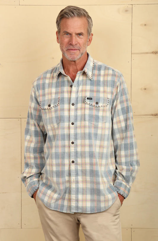 Roadhouse Lux Canyon Corduroy Shirt in Blue