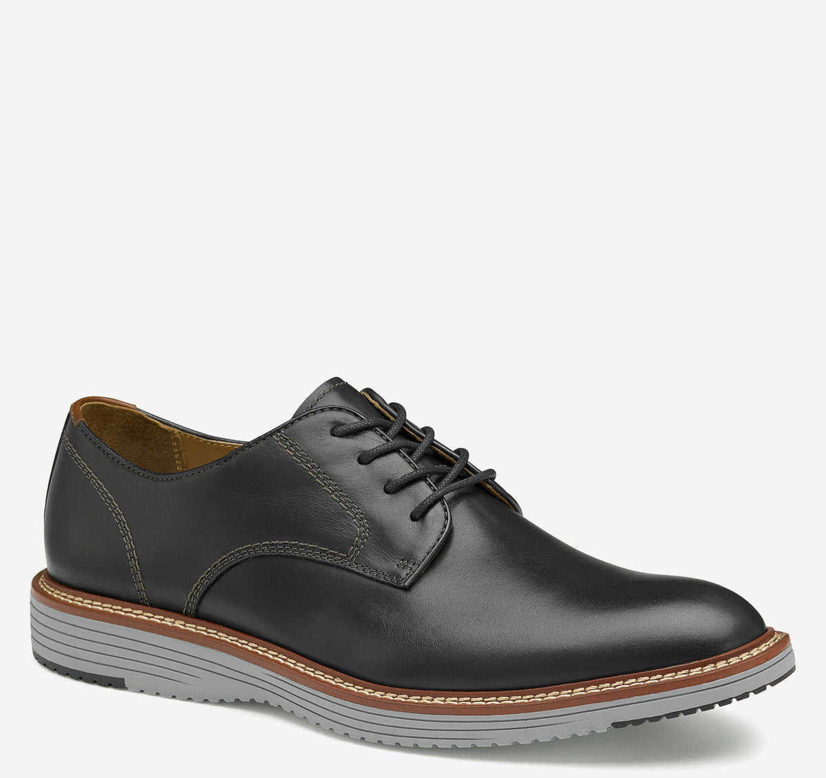 Upton Plain Toe Dress Shoe with Comfort Sole in Black – Lionel Smith Ltd.