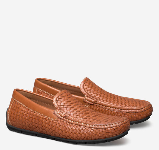 Baldwin Driver Woven Shoe in Tan