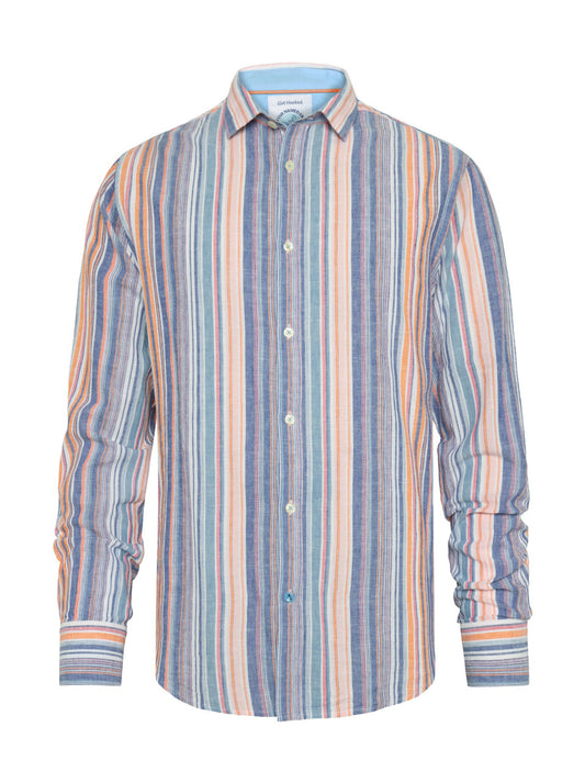 A Fish Named Fred Double Stripe Shirt in Cobalt