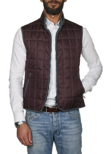 Theo Nylon Vest in Augergine