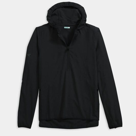 Capetown Water Repellent Performance Qtr Zip Shell in Black