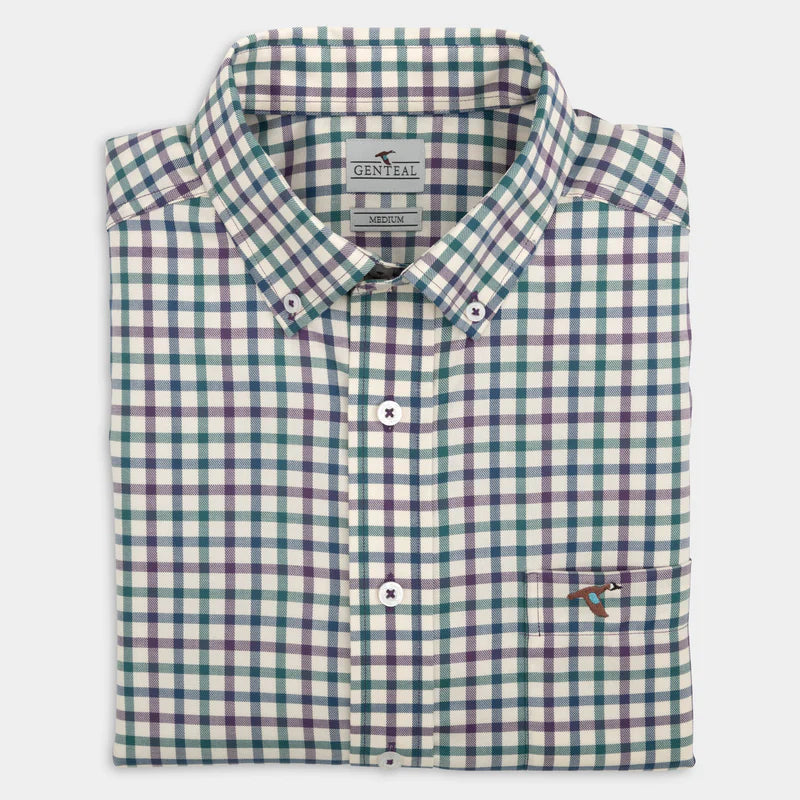 Brighton Plaid Cotton Shirt in Plum