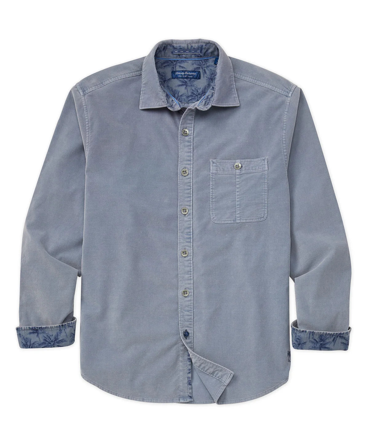 Coastline Corduroy Sun Fade Shirt in Denimblau