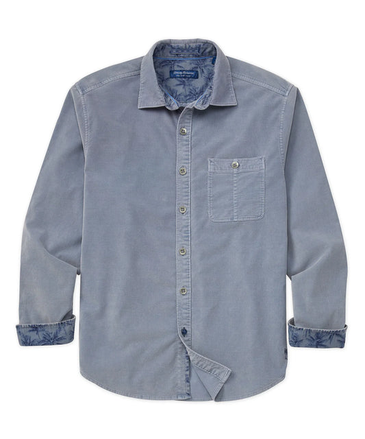 Coastline Corduroy Sun Fade Shirt in Denimblau