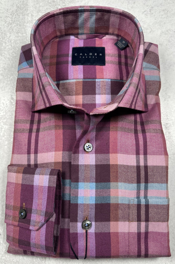 Exploded Blanket Plaid Shirt in Plum