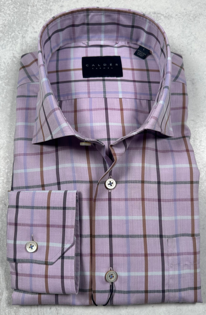 Luxe Peached Herringbone Shirt in Lavendar