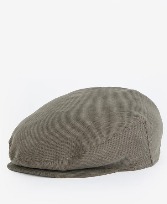 Waterproof Beaufort Flat Cap in Dark Olive