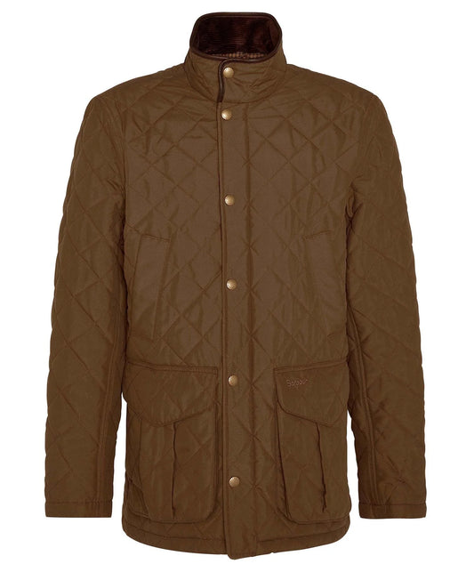 Lydford Tattersall Quilted Jacket in Dark Sand