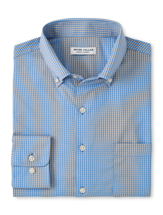 Barrie Performance Twill Shirt in Regatta Blue