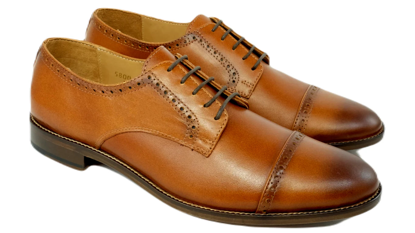 Cambridge Cap Toe Dress Shoe in Tan