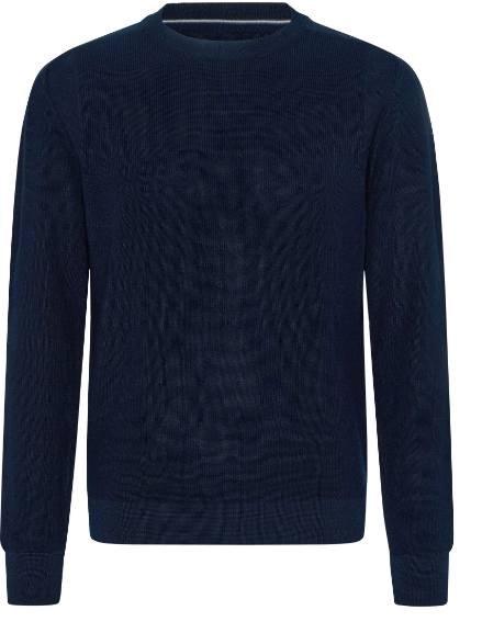 Roy Sportive Merino Sweater in Deep Navy