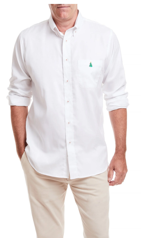 White Oxford Christmas Tree Shirt