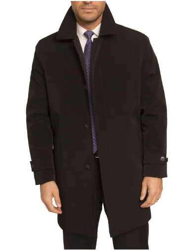 Hartsdale Water Repellent Overcoat in Black