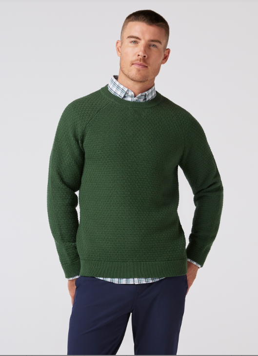 Hillcrest Crewneck Sweater in Spruce