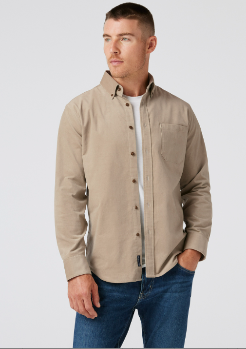 Jackson Corduroy Shirt in Khaki