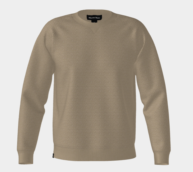 Hillcrest Heather Crewneck Sweater in Beige