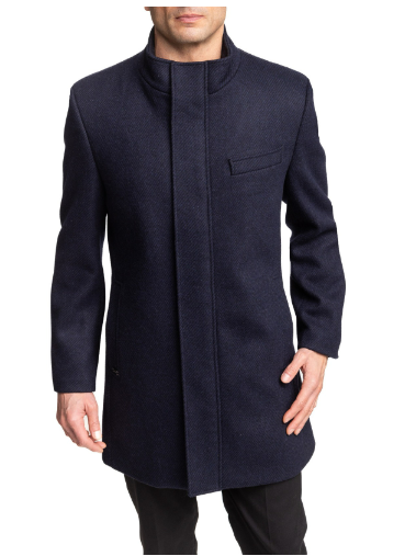 Genoa Wool Twill Coat in Espresso