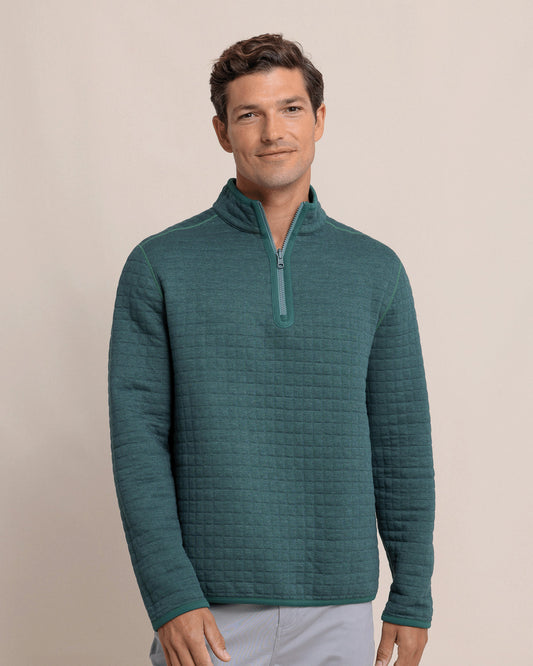 Fairwood Reversible Qtr Zip in Salt Meadow