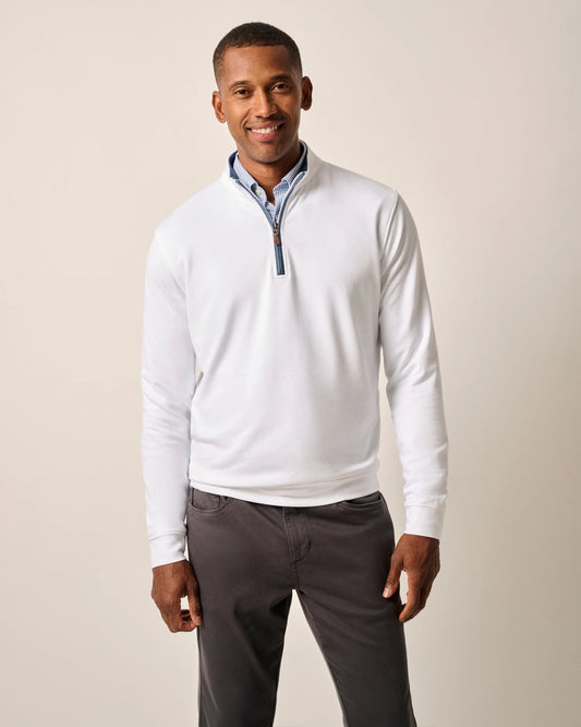 Sully Qtr Zip in White