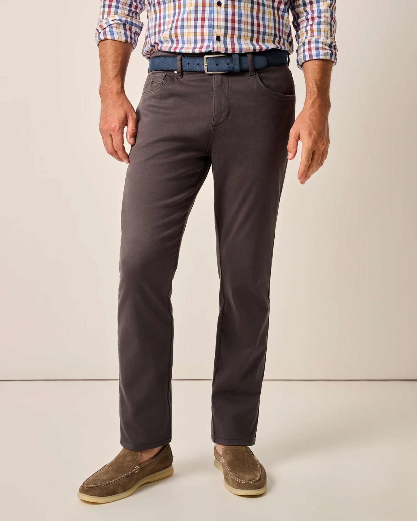 Newport Stretch Sateen Pant in Charcoal