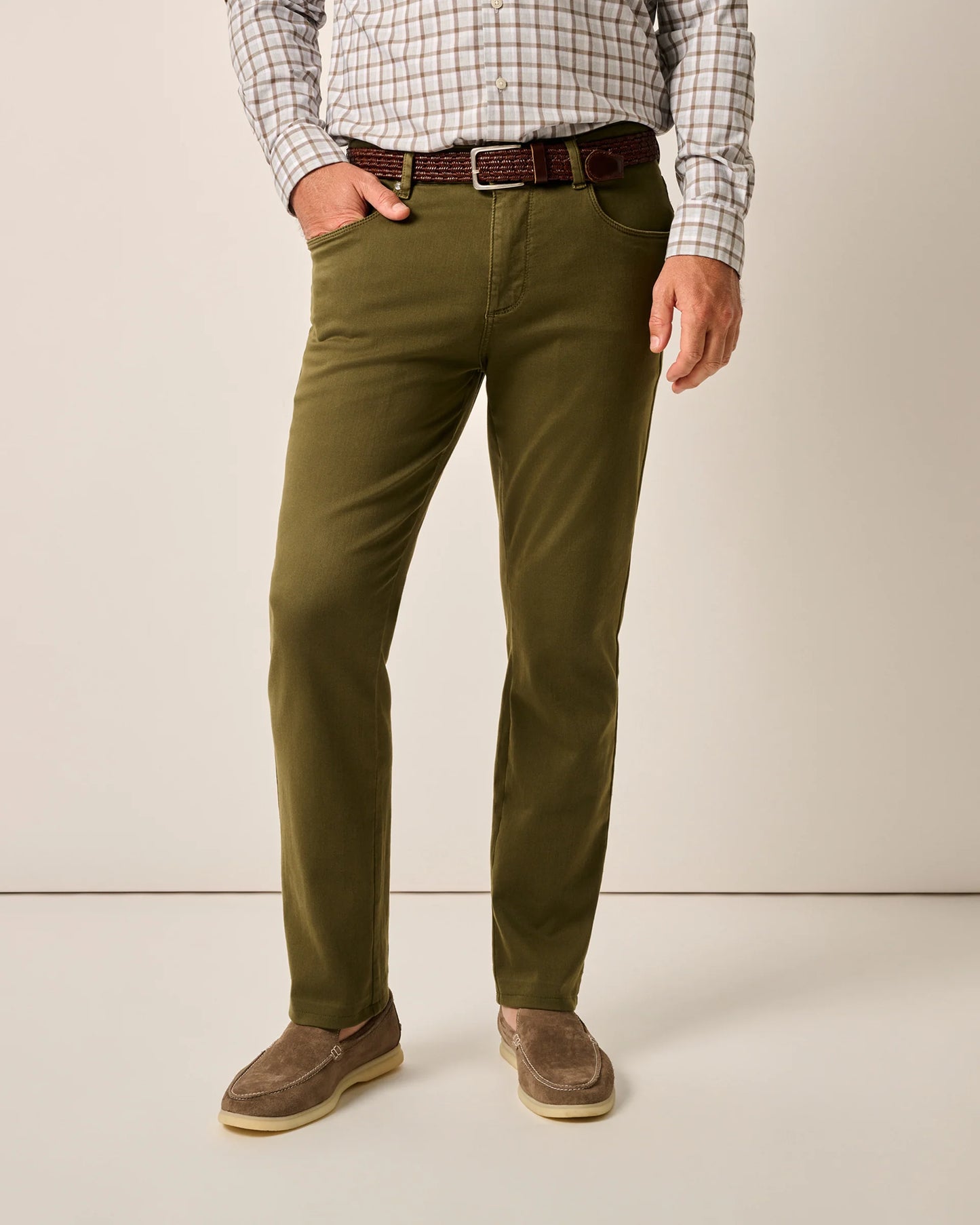 Newport Stretch Sateen Pant in Forest