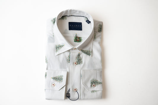 Luxe Jacquard Fil Coupe Shirt Christmas Tree