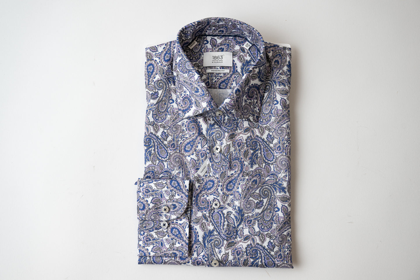 Modern Fit Paisley Dress Shirt in Lilac