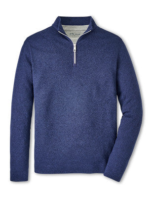 Crown Sweater Fleece Qtr Zip in Navy