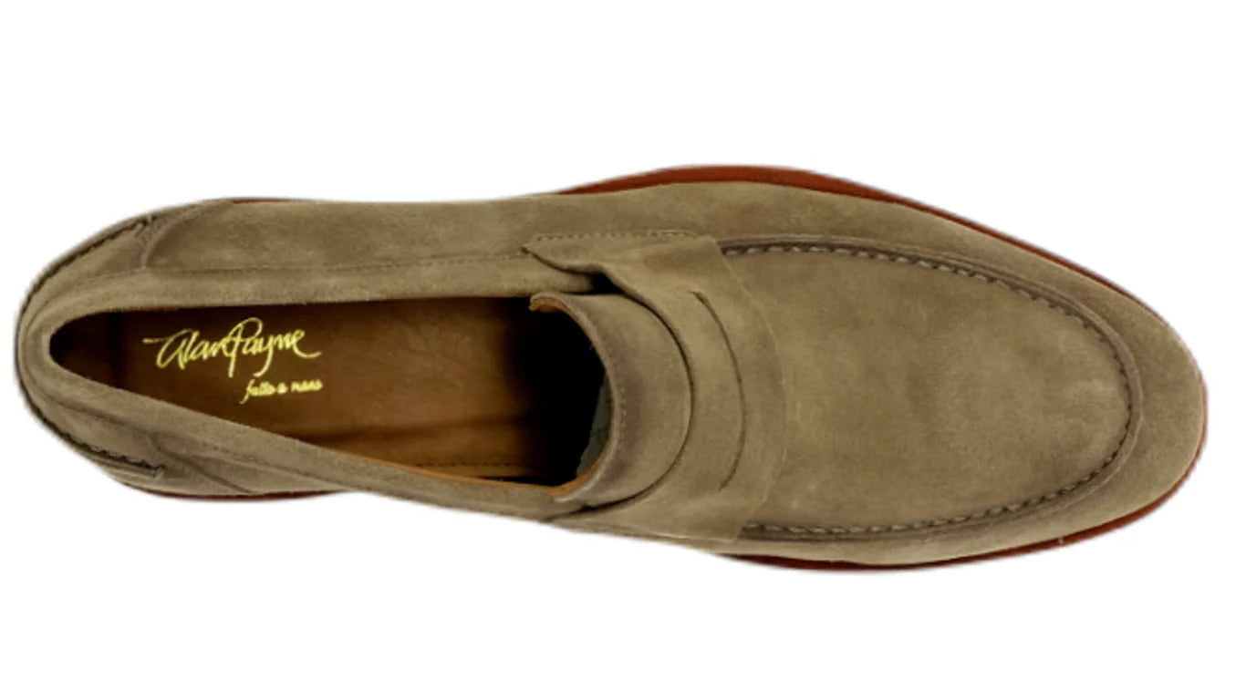 Naples Comfort Sole Suede Loafer in Greige