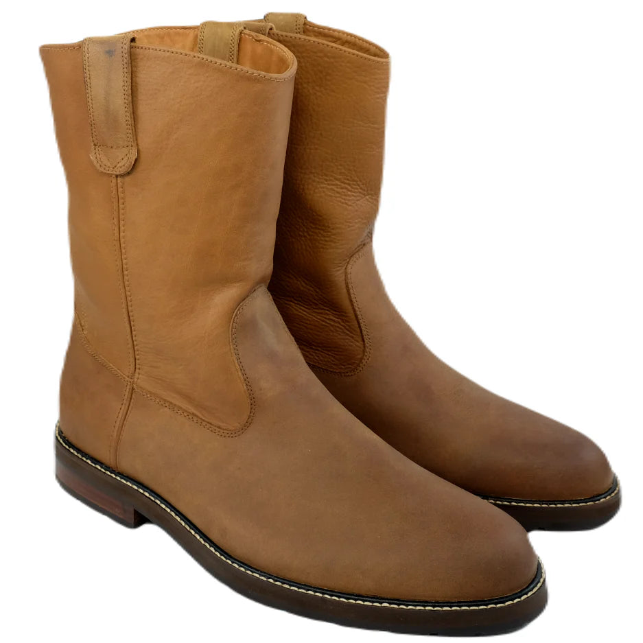 Ranch Leather Roper Boot in Cognac