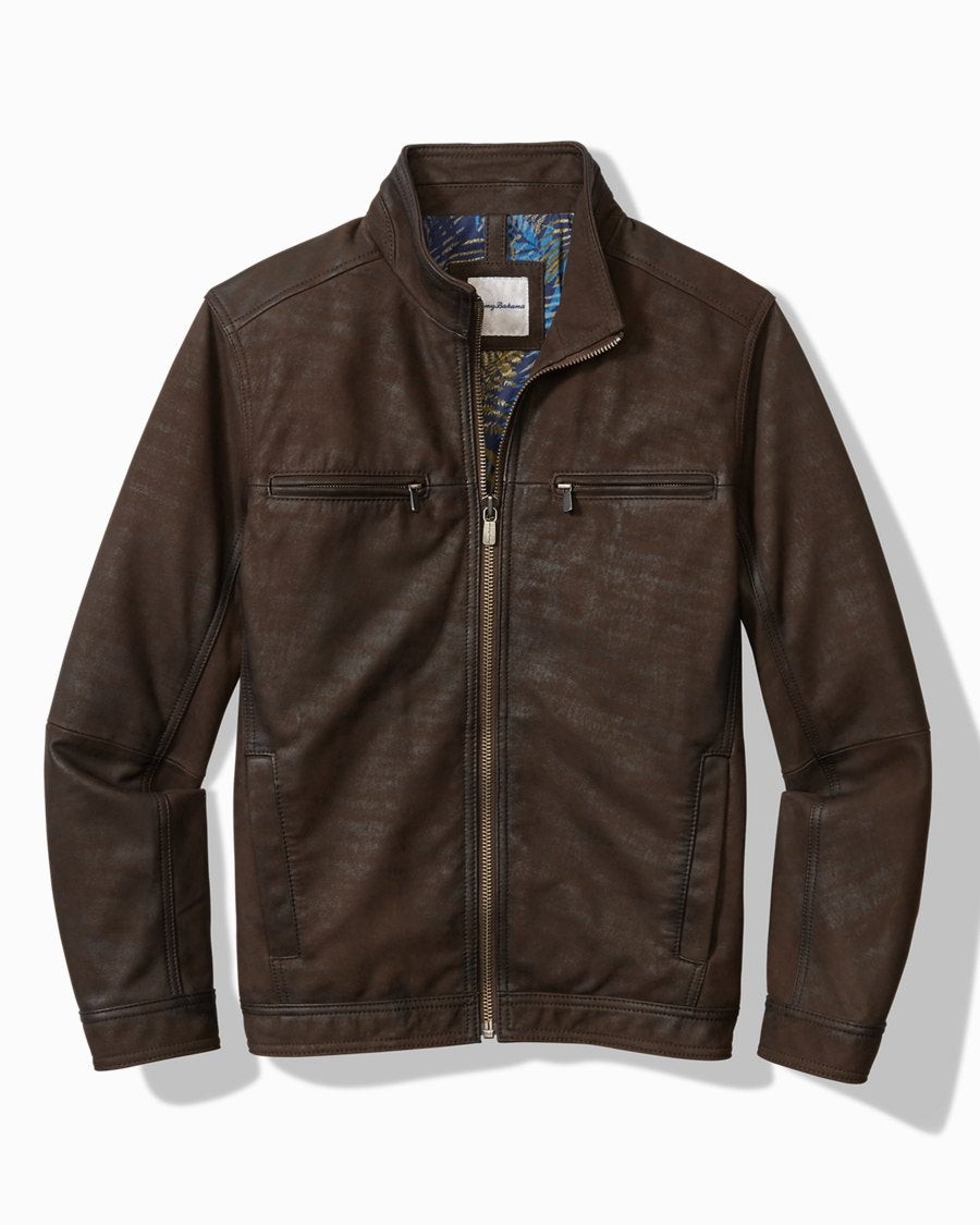 Highland Rocker Leather Jacket in Dark Brown