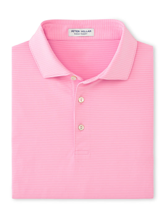 Peter Millar Highlands Performance Jersey Polo in Pink Vale