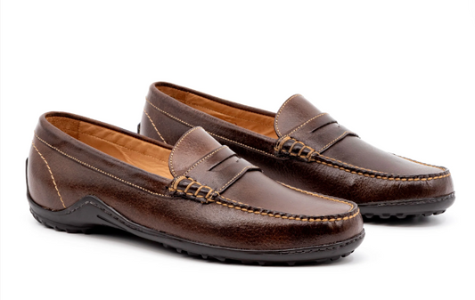 Martin Dingman Bill Water Buffalo Loafer in Walnut