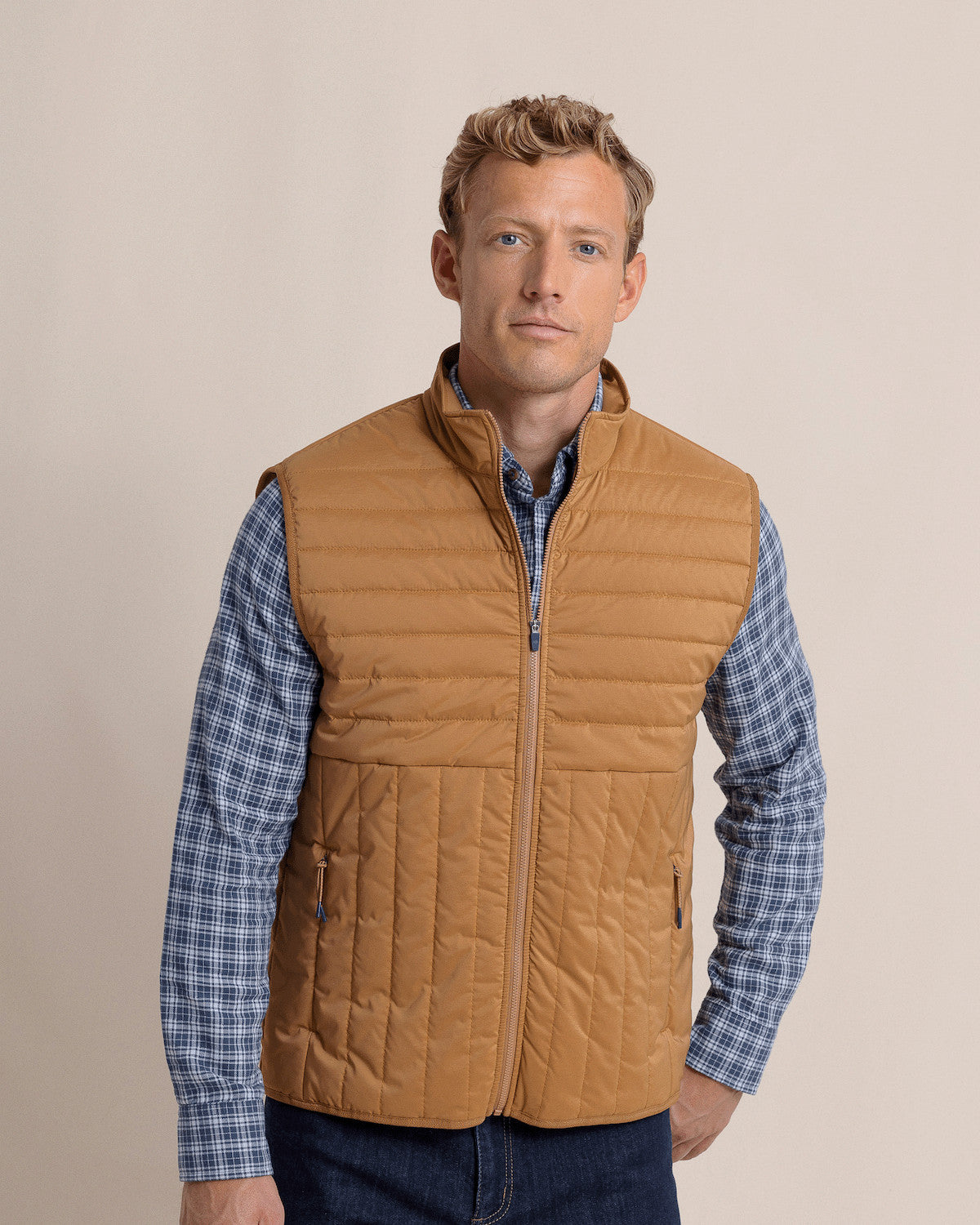 Whitemarsh Packable Quilted Vest in Khaki