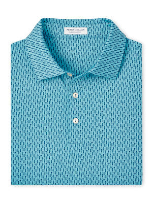 Lavender Fields Performance Jersey Polo in Cyan