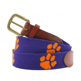 Tiger Paws Needlepoint Belt