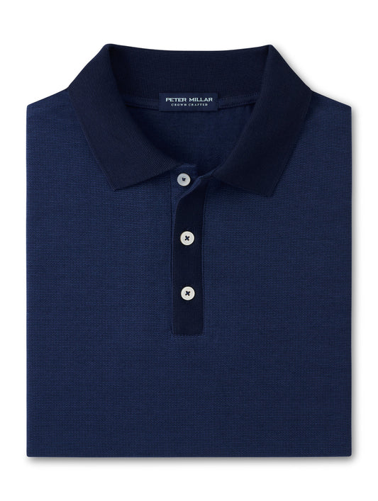 Peter Millar Barnes Knit Polo in Navy