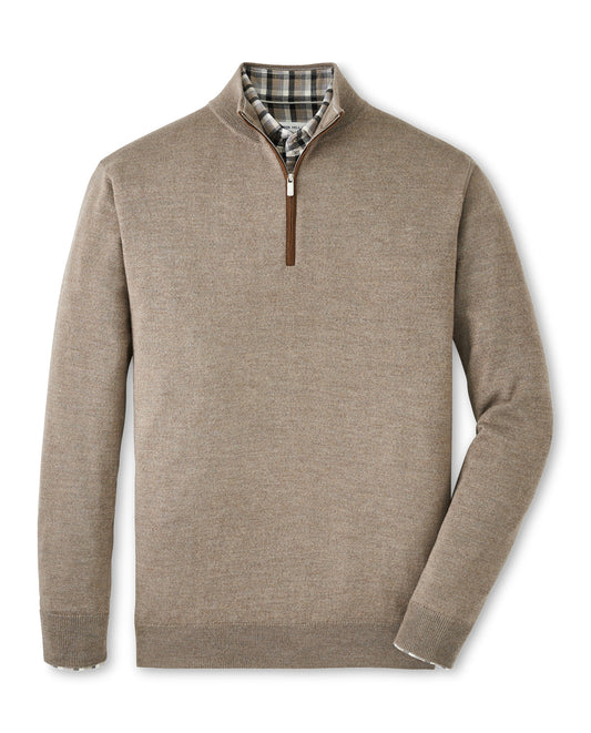 Autumn Crest Suede Trm Qtr Zip in Irish Cream