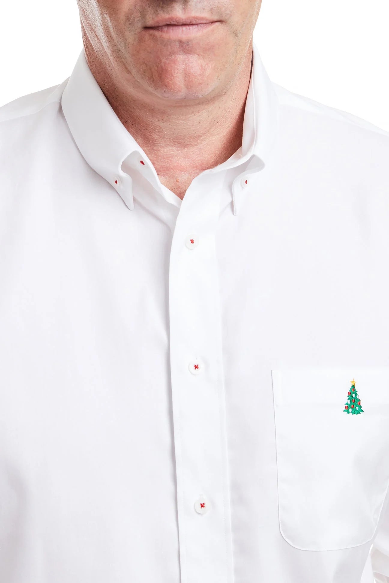 White Oxford Christmas Tree Shirt