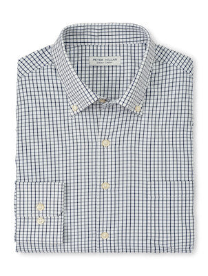 Hanford Performance Check Button Down Shirt in Navy