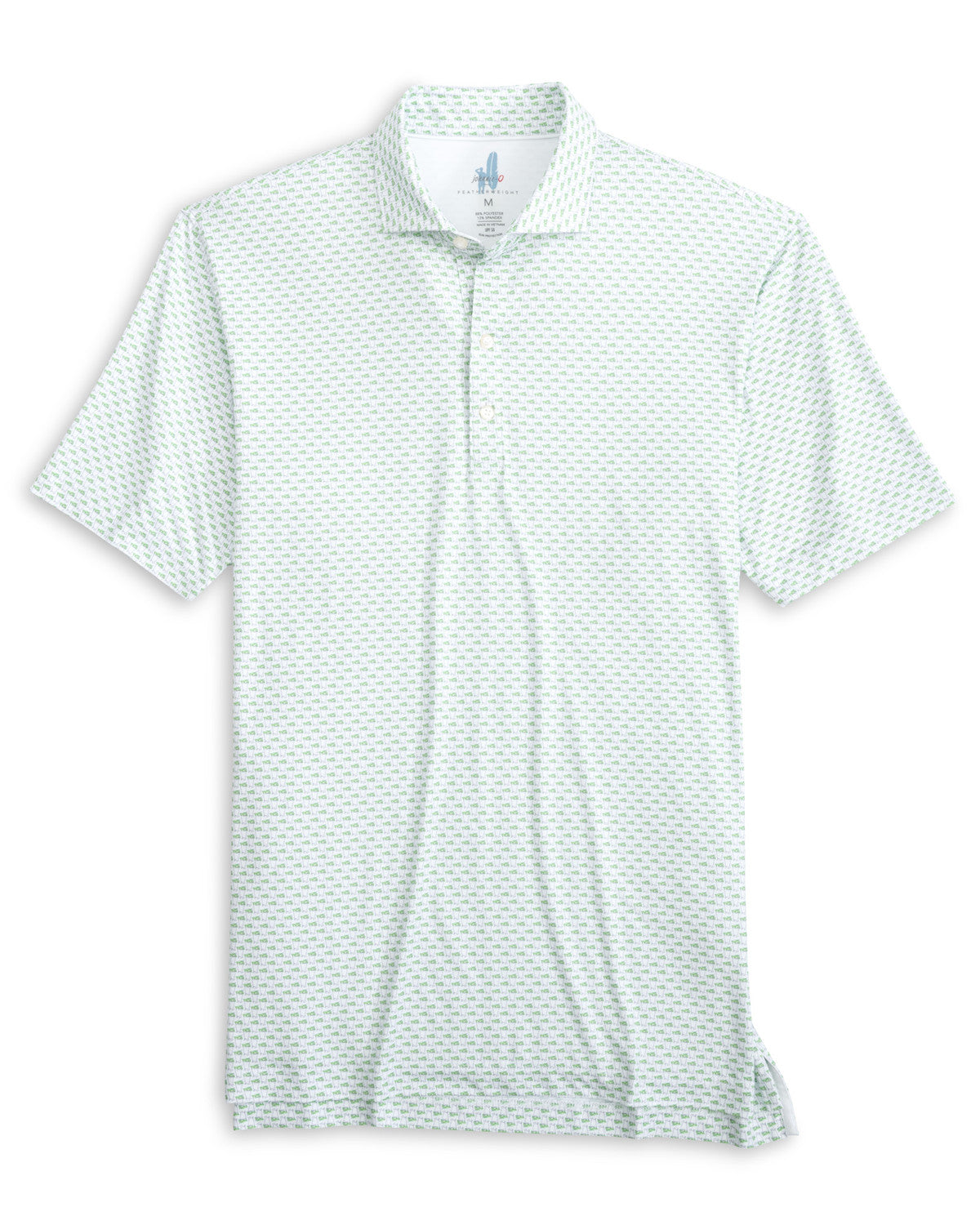 Johnnie-O Mint Julep Print Polo in White