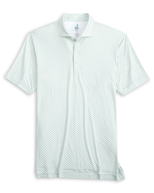 Johnnie-O Mint Julep Print Polo in White