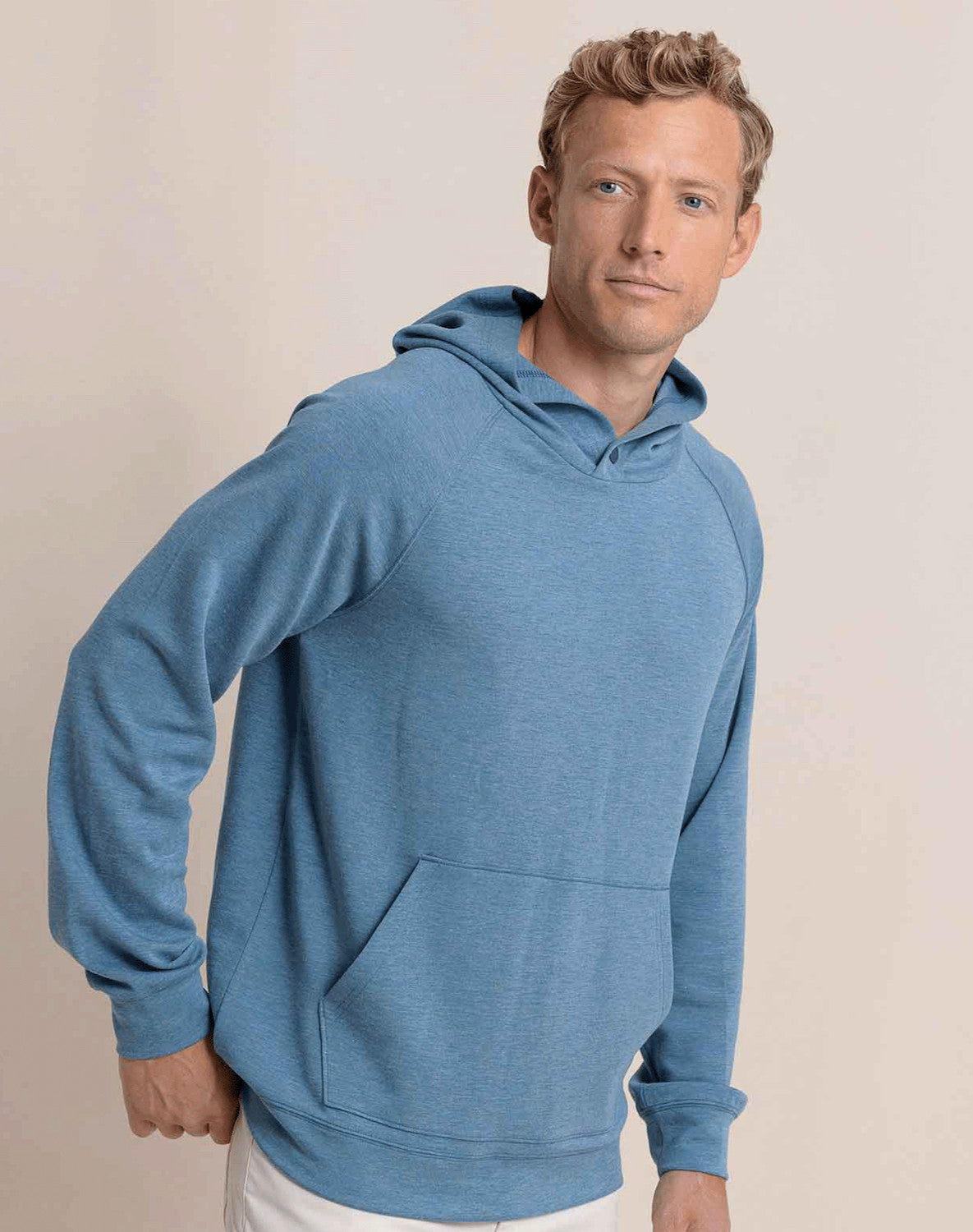 Manteo Heather Snapfront Hoodie in Teal