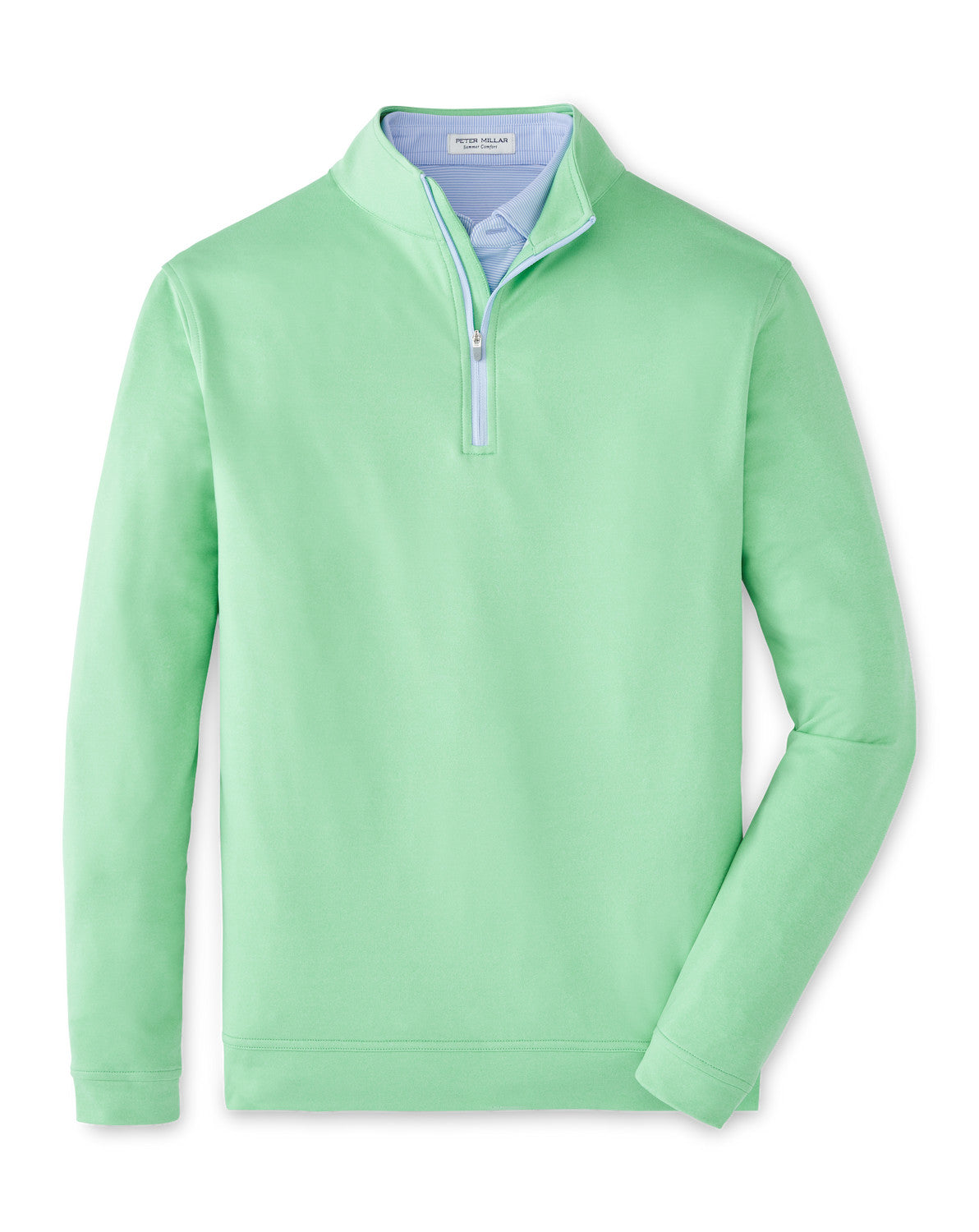 Peter Millar Perth Melange Performance Qtr Zip in Pear Tart