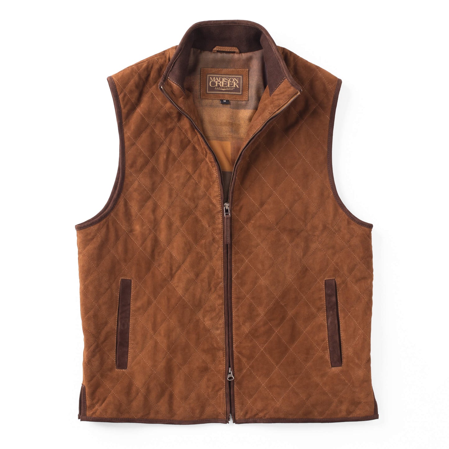 Ridgeland Suede Leather Vest in Whiskey