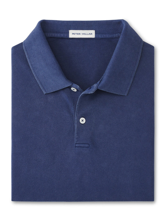 Peter Millar Sunrise Pique Polo in Atlantic Blue